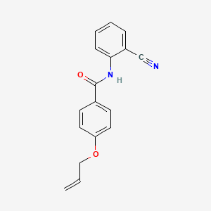 molecular formula C17H14N2O2 B4405194 N-(2-cyanophenyl)-4-prop-2-enoxybenzamide 