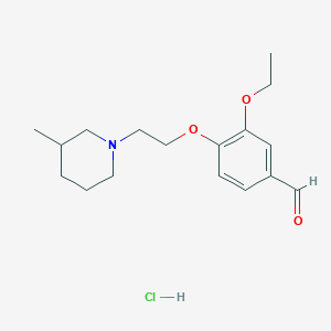 molecular formula C17H26ClNO3 B4405264 3-Ethoxy-4-[2-(3-methylpiperidin-1-yl)ethoxy]benzaldehyde;hydrochloride 