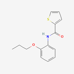 molecular formula C14H15NO2S B4405325 N-(2-propoxyphenyl)thiophene-2-carboxamide 