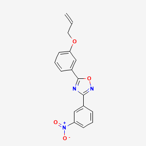 molecular formula C17H13N3O4 B4405415 5-[3-(allyloxy)phenyl]-3-(3-nitrophenyl)-1,2,4-oxadiazole 