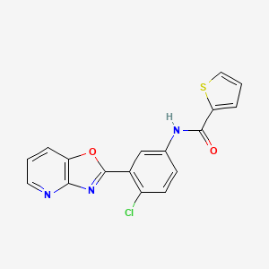 molecular formula C17H10ClN3O2S B4405444 N-(4-chloro-3-[1,3]oxazolo[4,5-b]pyridin-2-ylphenyl)-2-thiophenecarboxamide 