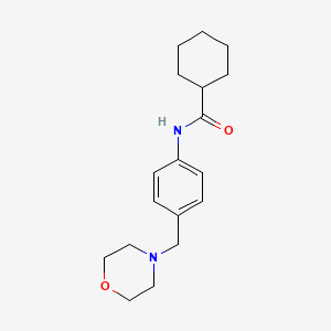 molecular formula C18H26N2O2 B4405450 N-[4-(morpholin-4-ylmethyl)phenyl]cyclohexanecarboxamide 