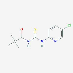 molecular formula C11H14ClN3OS B4405480 N-{[(5-chloro-2-pyridinyl)amino]carbonothioyl}-2,2-dimethylpropanamide 