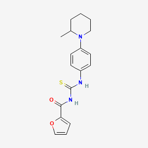 molecular formula C18H21N3O2S B4405495 N-({[4-(2-methyl-1-piperidinyl)phenyl]amino}carbonothioyl)-2-furamide 