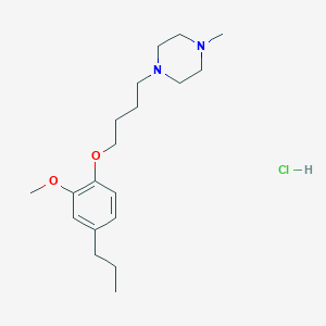molecular formula C19H33ClN2O2 B4405525 1-[4-(2-Methoxy-4-propylphenoxy)butyl]-4-methylpiperazine;hydrochloride 