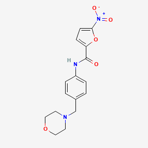 molecular formula C16H17N3O5 B4405566 N-[4-(4-morpholinylmethyl)phenyl]-5-nitro-2-furamide 