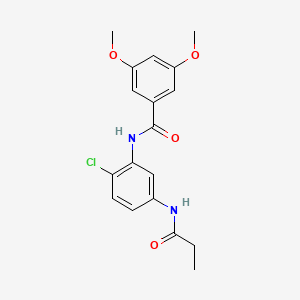 molecular formula C18H19ClN2O4 B4405575 N-[2-chloro-5-(propionylamino)phenyl]-3,5-dimethoxybenzamide 