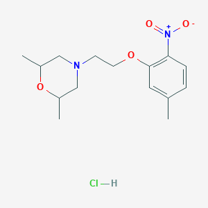 molecular formula C15H23ClN2O4 B4405604 2,6-Dimethyl-4-[2-(5-methyl-2-nitrophenoxy)ethyl]morpholine;hydrochloride 