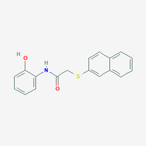 molecular formula C18H15NO2S B4405632 N-(2-hydroxyphenyl)-2-(2-naphthylthio)acetamide 