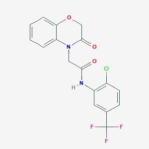 molecular formula C17H12ClF3N2O3 B4405645 N-[2-CHLORO-5-(TRIFLUOROMETHYL)PHENYL]-2-(3-OXO-3,4-DIHYDRO-2H-1,4-BENZOXAZIN-4-YL)ACETAMIDE 