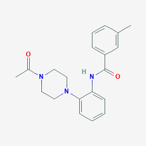 molecular formula C20H23N3O2 B4405663 N-[2-(4-acetylpiperazin-1-yl)phenyl]-3-methylbenzamide 