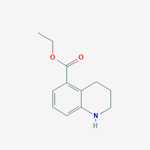 molecular formula C12H15NO2 B044057 Ethyl 1,2,3,4-tetrahydroquinoline-5-carboxylate CAS No. 118128-78-2