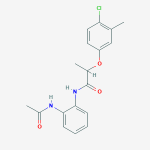 molecular formula C18H19ClN2O3 B4405706 N-[2-(acetylamino)phenyl]-2-(4-chloro-3-methylphenoxy)propanamide 