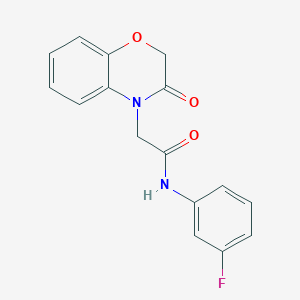 molecular formula C16H13FN2O3 B4405712 N-(3-fluorophenyl)-2-(3-oxo-2,3-dihydro-4H-1,4-benzoxazin-4-yl)acetamide 