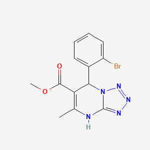 molecular formula C13H12BrN5O2 B4405733 METHYL 7-(2-BROMOPHENYL)-5-METHYL-4H,7H-[1,2,3,4]TETRAZOLO[1,5-A]PYRIMIDINE-6-CARBOXYLATE 