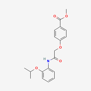 molecular formula C19H21NO5 B4405739 methyl 4-{2-[(2-isopropoxyphenyl)amino]-2-oxoethoxy}benzoate 