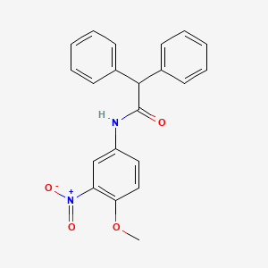 molecular formula C21H18N2O4 B4405793 N-(4-methoxy-3-nitrophenyl)-2,2-diphenylacetamide 