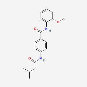 molecular formula C19H22N2O3 B4405812 N-(2-methoxyphenyl)-4-[(3-methylbutanoyl)amino]benzamide 