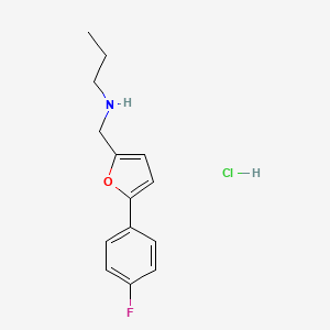 molecular formula C14H17ClFNO B4405905 N-[[5-(4-fluorophenyl)furan-2-yl]methyl]propan-1-amine;hydrochloride 