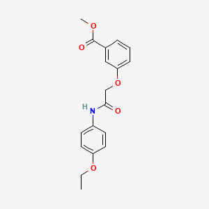 molecular formula C18H19NO5 B4405981 methyl 3-{2-[(4-ethoxyphenyl)amino]-2-oxoethoxy}benzoate 