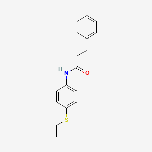 molecular formula C17H19NOS B4406011 N-[4-(ethylthio)phenyl]-3-phenylpropanamide 