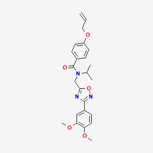 molecular formula C24H27N3O5 B4406018 N-[[3-(3,4-dimethoxyphenyl)-1,2,4-oxadiazol-5-yl]methyl]-N-propan-2-yl-4-prop-2-enoxybenzamide 
