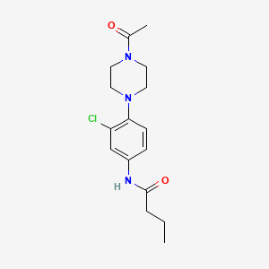 molecular formula C16H22ClN3O2 B4406086 N-[4-(4-acetylpiperazin-1-yl)-3-chlorophenyl]butanamide 