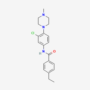 molecular formula C20H24ClN3O B4406141 N-[3-chloro-4-(4-methylpiperazin-1-yl)phenyl]-4-ethylbenzamide 