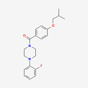 molecular formula C21H25FN2O2 B4406149 1-(2-fluorophenyl)-4-(4-isobutoxybenzoyl)piperazine 