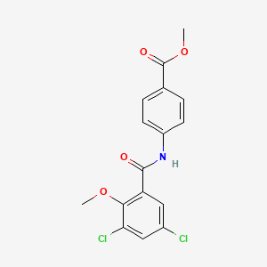 molecular formula C16H13Cl2NO4 B4406200 methyl 4-[(3,5-dichloro-2-methoxybenzoyl)amino]benzoate 