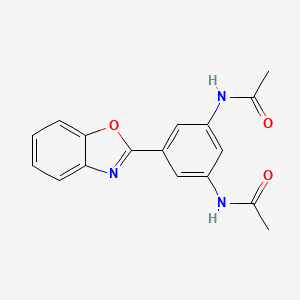 molecular formula C17H15N3O3 B4406203 N,N'-[5-(1,3-benzoxazol-2-yl)-1,3-phenylene]diacetamide 