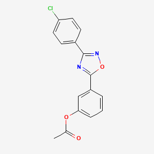 molecular formula C16H11ClN2O3 B4406303 [3-[3-(4-Chlorophenyl)-1,2,4-oxadiazol-5-yl]phenyl] acetate 