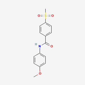 molecular formula C15H15NO4S B4406339 N-(4-methoxyphenyl)-4-(methylsulfonyl)benzamide 