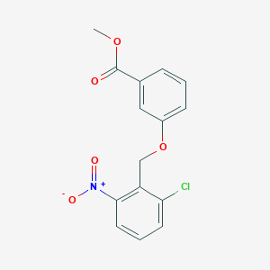 molecular formula C15H12ClNO5 B4406351 methyl 3-[(2-chloro-6-nitrobenzyl)oxy]benzoate 