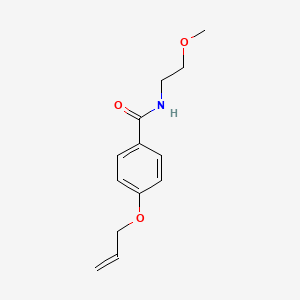 molecular formula C13H17NO3 B4406413 N-(2-methoxyethyl)-4-prop-2-enoxybenzamide 