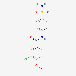 molecular formula C14H13ClN2O4S B4406425 N-[4-(aminosulfonyl)phenyl]-3-chloro-4-methoxybenzamide 