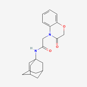 molecular formula C20H24N2O3 B4406481 N-1-adamantyl-2-(3-oxo-2,3-dihydro-4H-1,4-benzoxazin-4-yl)acetamide 