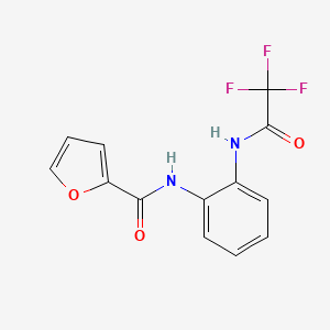 molecular formula C13H9F3N2O3 B4406487 N-{2-[(2,2,2-trifluoroacetyl)amino]phenyl}-2-furamide 