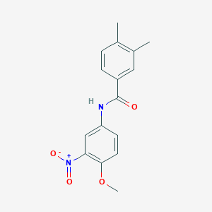 molecular formula C16H16N2O4 B4406497 N-(4-methoxy-3-nitrophenyl)-3,4-dimethylbenzamide 