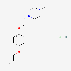 molecular formula C16H27ClN2O2 B4406504 1-Methyl-4-[2-(4-propoxyphenoxy)ethyl]piperazine;hydrochloride 