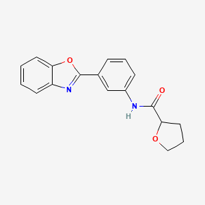 molecular formula C18H16N2O3 B4406587 N-[3-(1,3-benzoxazol-2-yl)phenyl]tetrahydro-2-furancarboxamide 