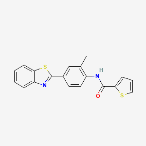 molecular formula C19H14N2OS2 B4406611 N-[4-(1,3-benzothiazol-2-yl)-2-methylphenyl]thiophene-2-carboxamide 