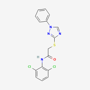 molecular formula C16H12Cl2N4OS B4406665 N-(2,6-dichlorophenyl)-2-[(1-phenyl-1H-1,2,4-triazol-3-yl)thio]acetamide 