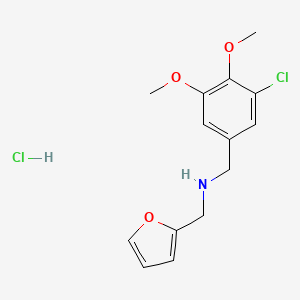molecular formula C14H17Cl2NO3 B4406693 N-[(3-chloro-4,5-dimethoxyphenyl)methyl]-1-(furan-2-yl)methanamine;hydrochloride 
