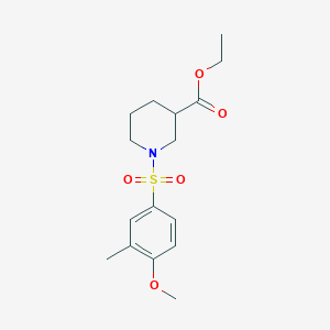 molecular formula C16H23NO5S B4406699 Ethyl 1-(4-methoxy-3-methylphenyl)sulfonylpiperidine-3-carboxylate 