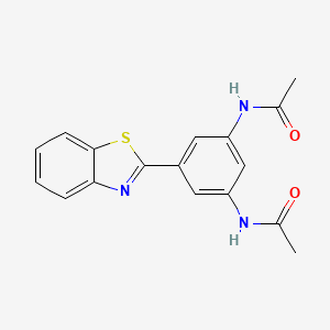 molecular formula C17H15N3O2S B4406829 N,N'-[5-(1,3-benzothiazol-2-yl)benzene-1,3-diyl]diacetamide 