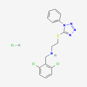 molecular formula C16H16Cl3N5S B4406831 N-[(2,6-dichlorophenyl)methyl]-2-(1-phenyltetrazol-5-yl)sulfanylethanamine;hydrochloride 
