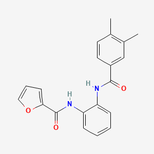 molecular formula C20H18N2O3 B4406838 N-{2-[(3,4-dimethylbenzoyl)amino]phenyl}-2-furamide 