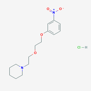 molecular formula C15H23ClN2O4 B4406856 1-[2-[2-(3-Nitrophenoxy)ethoxy]ethyl]piperidine;hydrochloride 