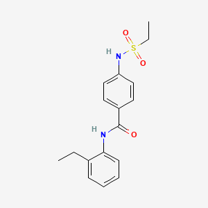 molecular formula C17H20N2O3S B4407048 N-(2-ethylphenyl)-4-[(ethylsulfonyl)amino]benzamide 